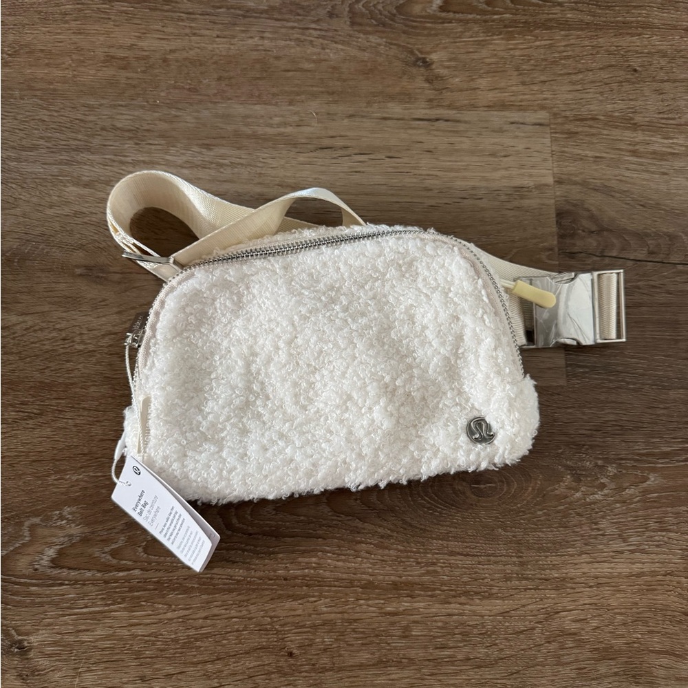 Lululemon Athletica White Sherpa Crossbody Bag